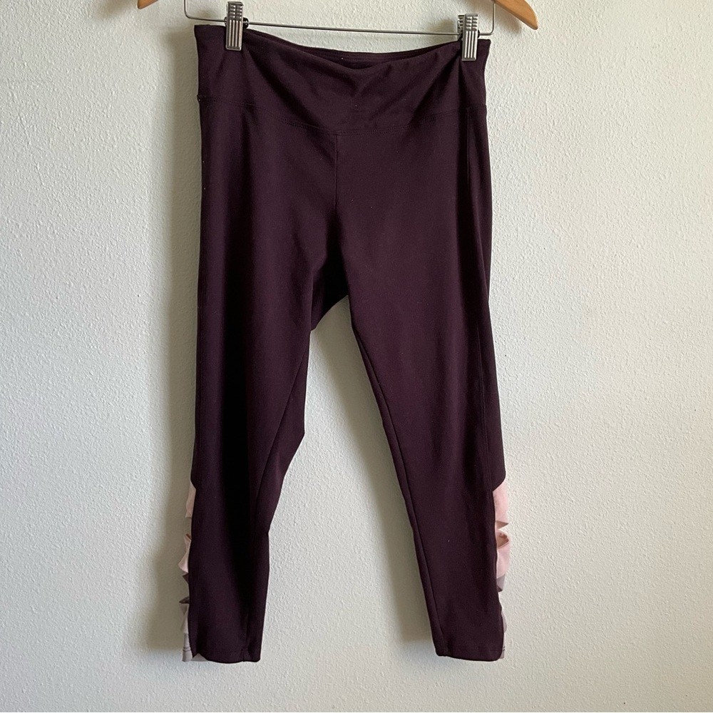 Plum Leggings with Pink Ombré Accents Medium